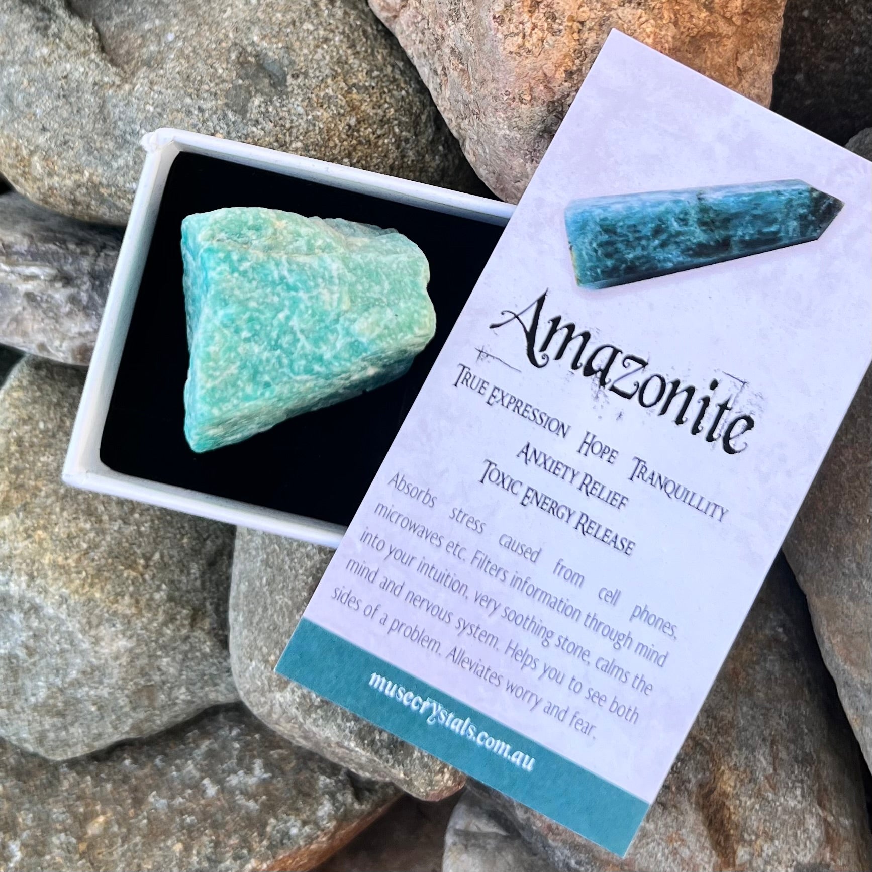 Raw Amazonite  ~ Specialty Boxed Crystal