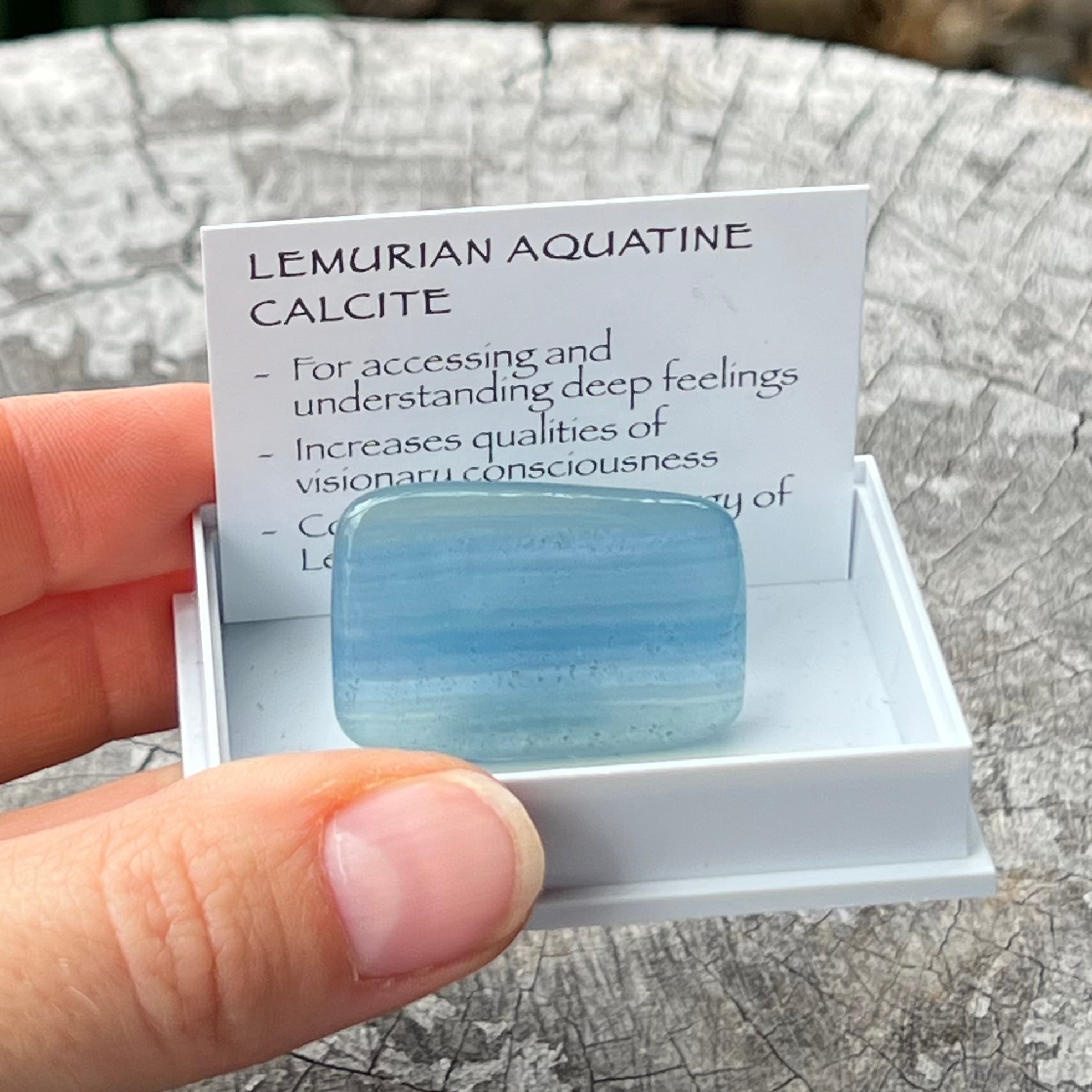 Lemurian Aquatine Calcite~ Specialty Boxed Crystal