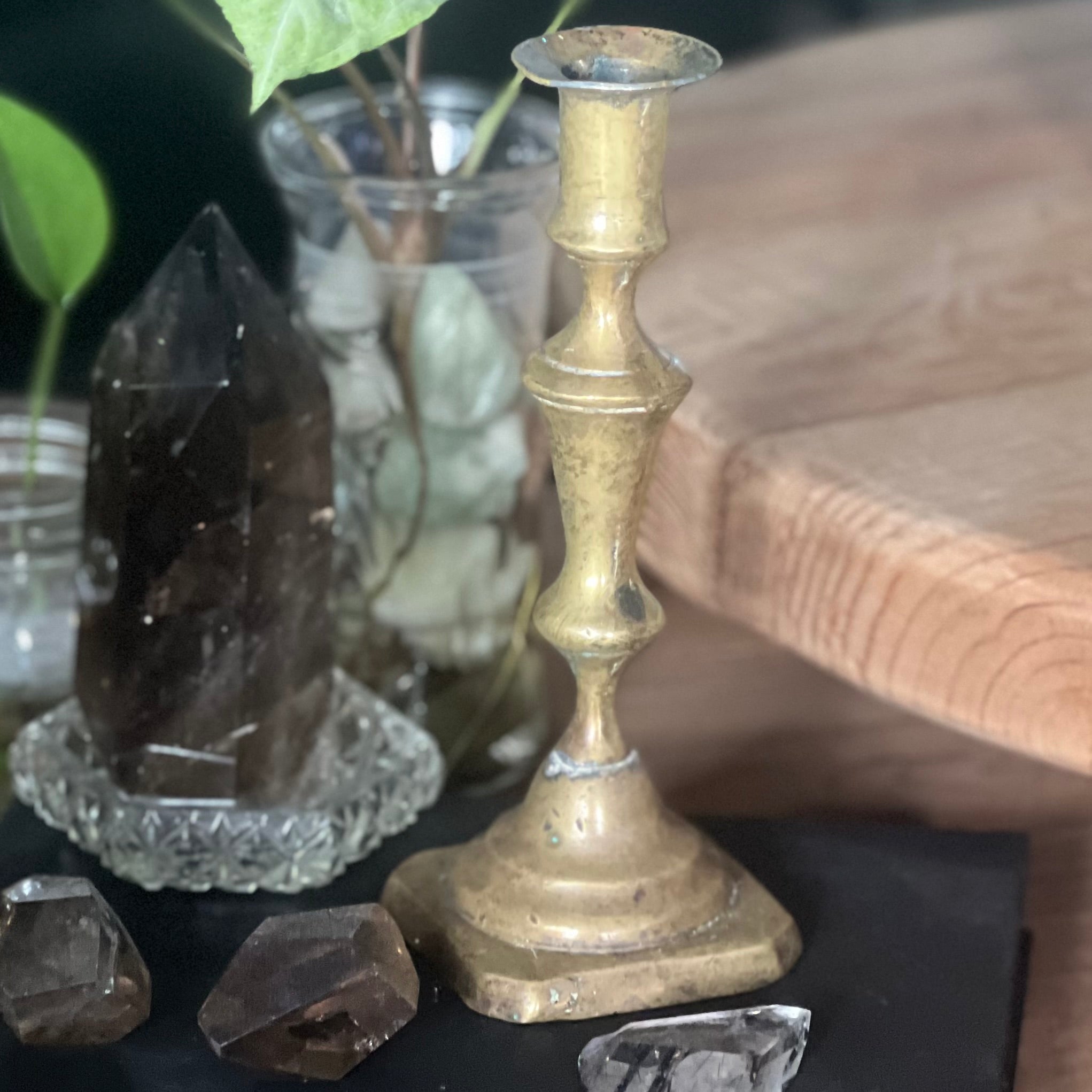 Boho Jungle ~ Vintage Brass Candle Holder