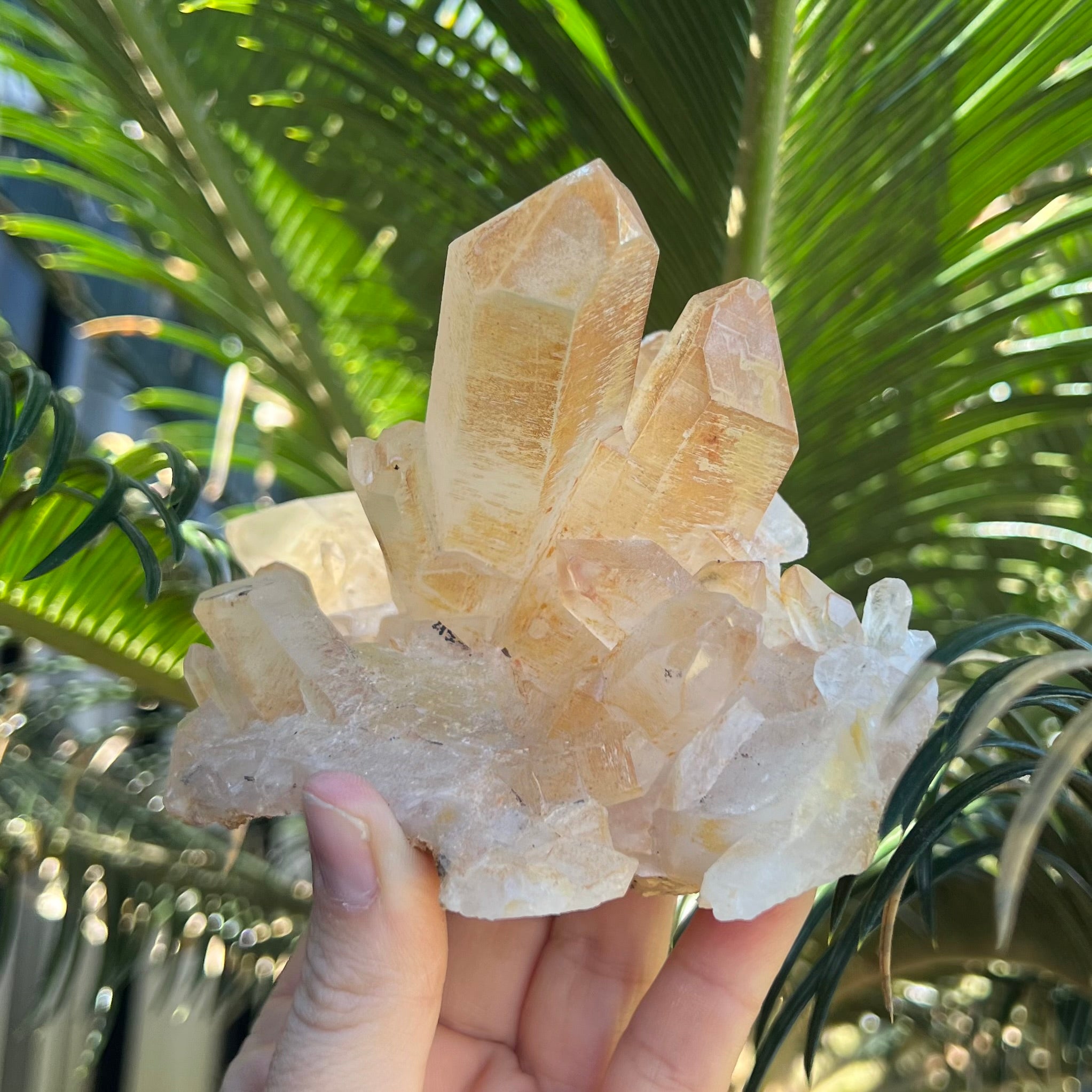 Tangerine Quartz Natural Raw Cluster