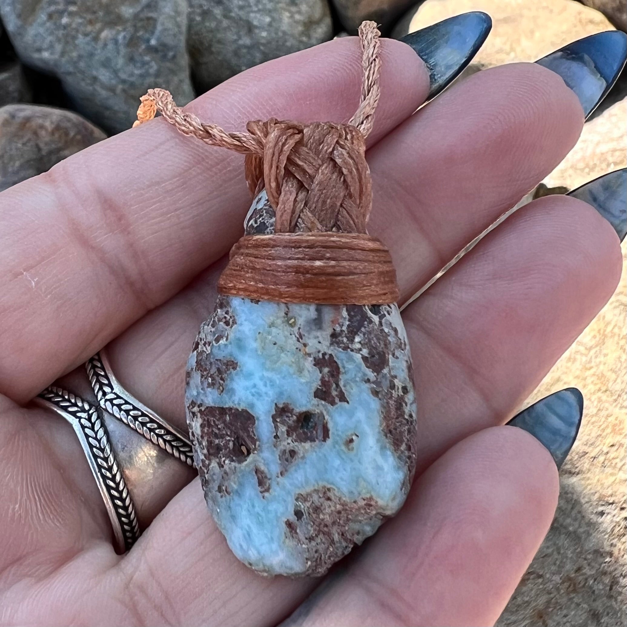 Muse Medicine ~  Wise Woman ~ Larimar Talisman