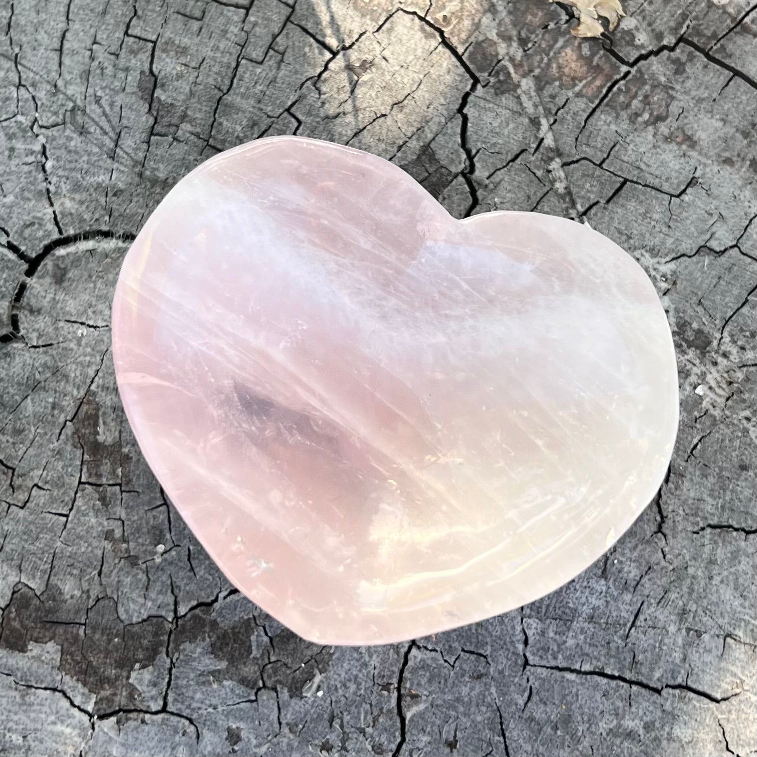 Rose Quartz Heart Trinket Bowl