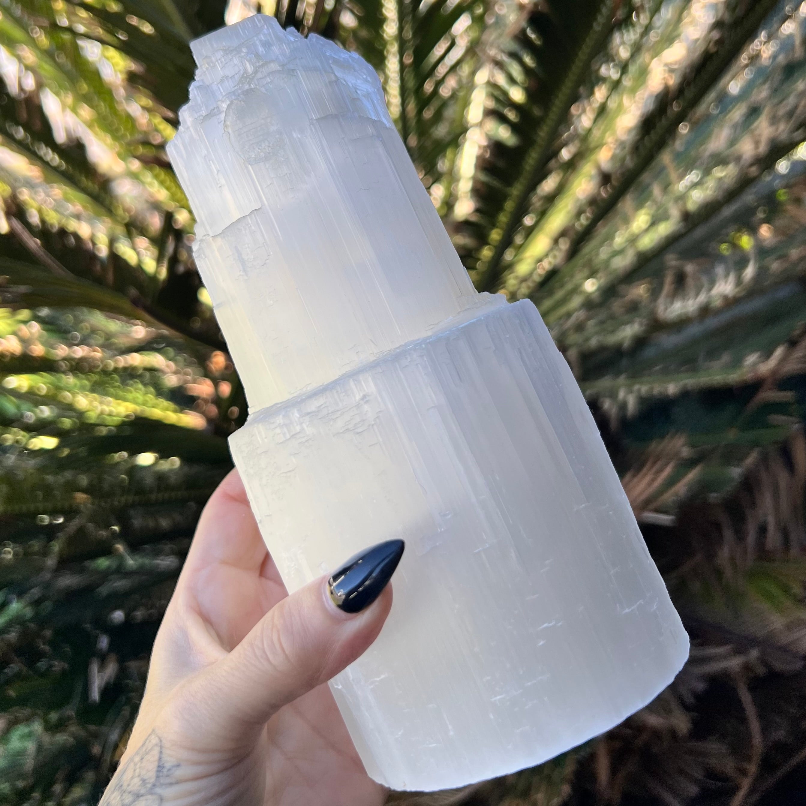 Selenite Cleansing & Charging Lamp ~ Tower Small