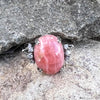 Rhodochrosite  ~ Sterling Silver Ring ~ size 7