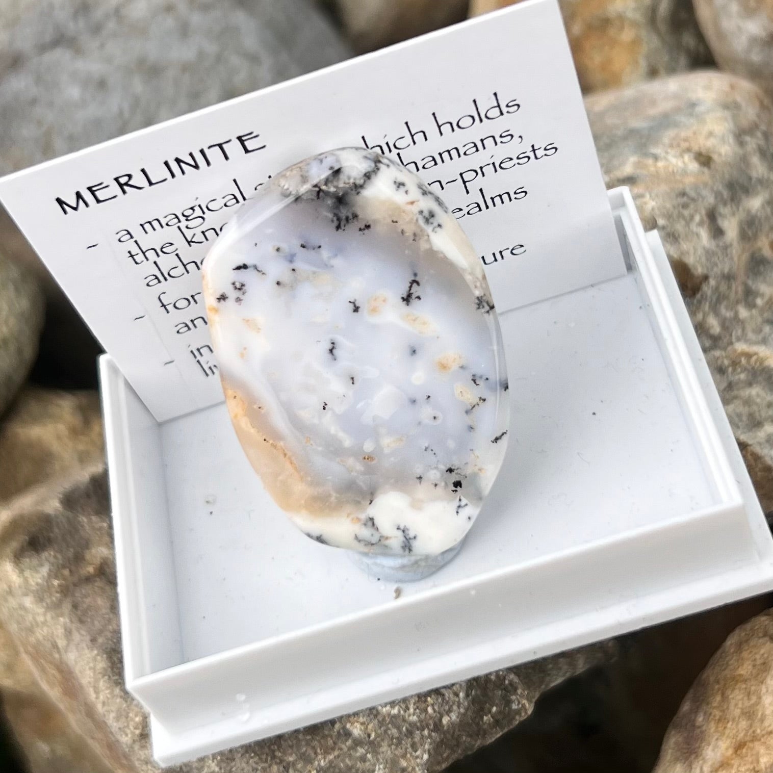 Merlinite Tumble ~ Specialty Boxed Crystal