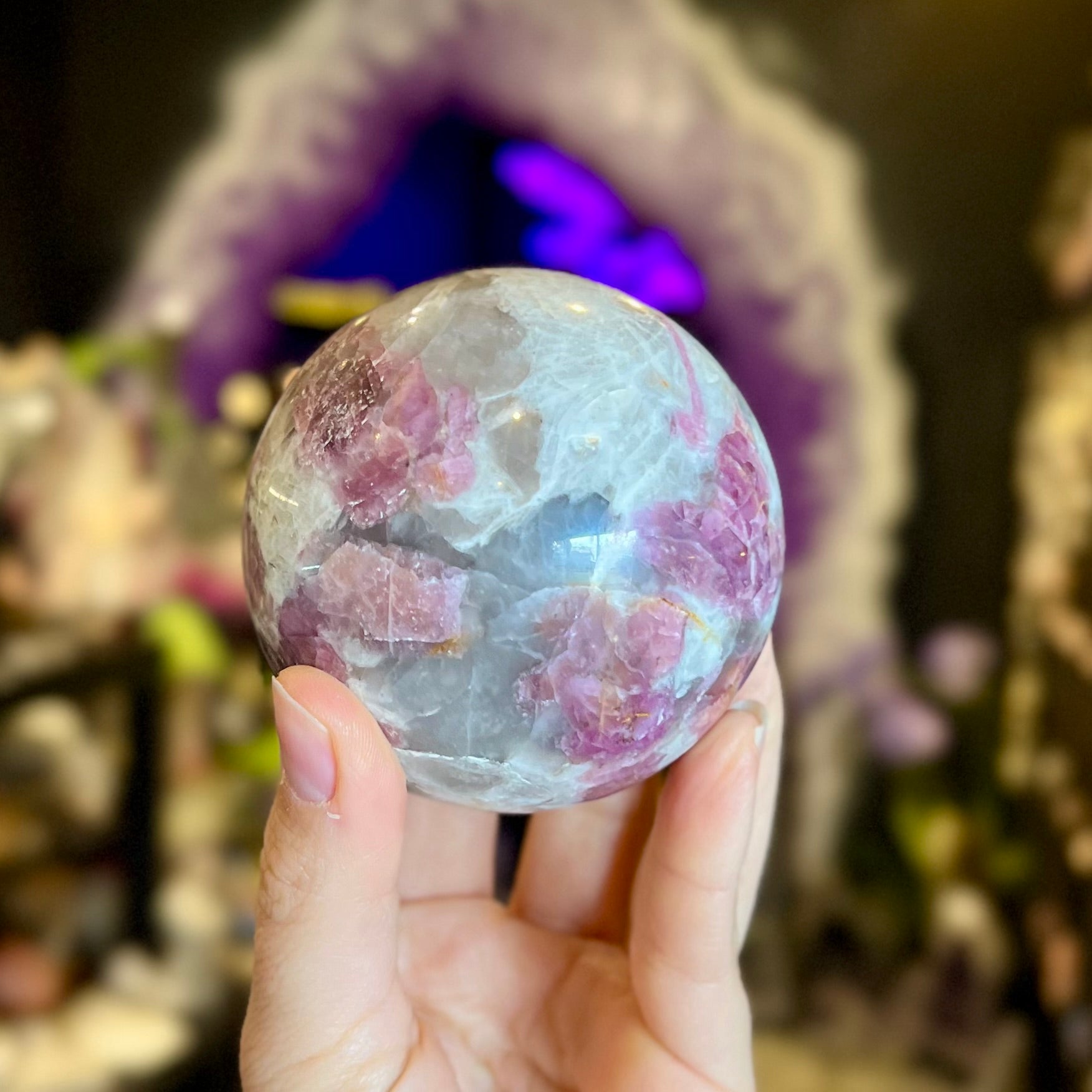 Pink Tourmaline Sphere