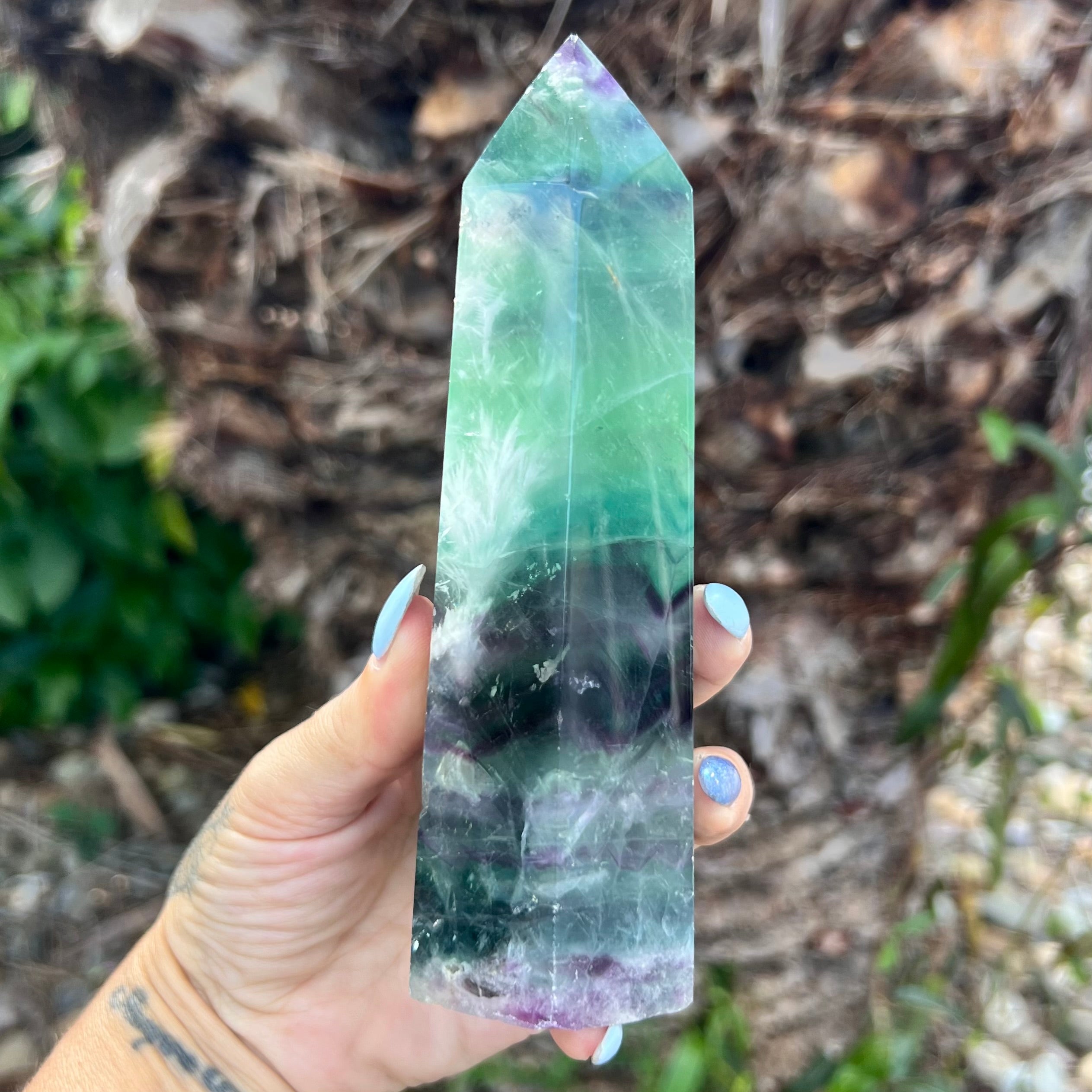 Rainbow Snowflake Fluorite Generator Point