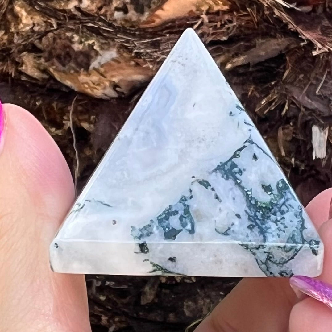 Moss Agate Pyramid