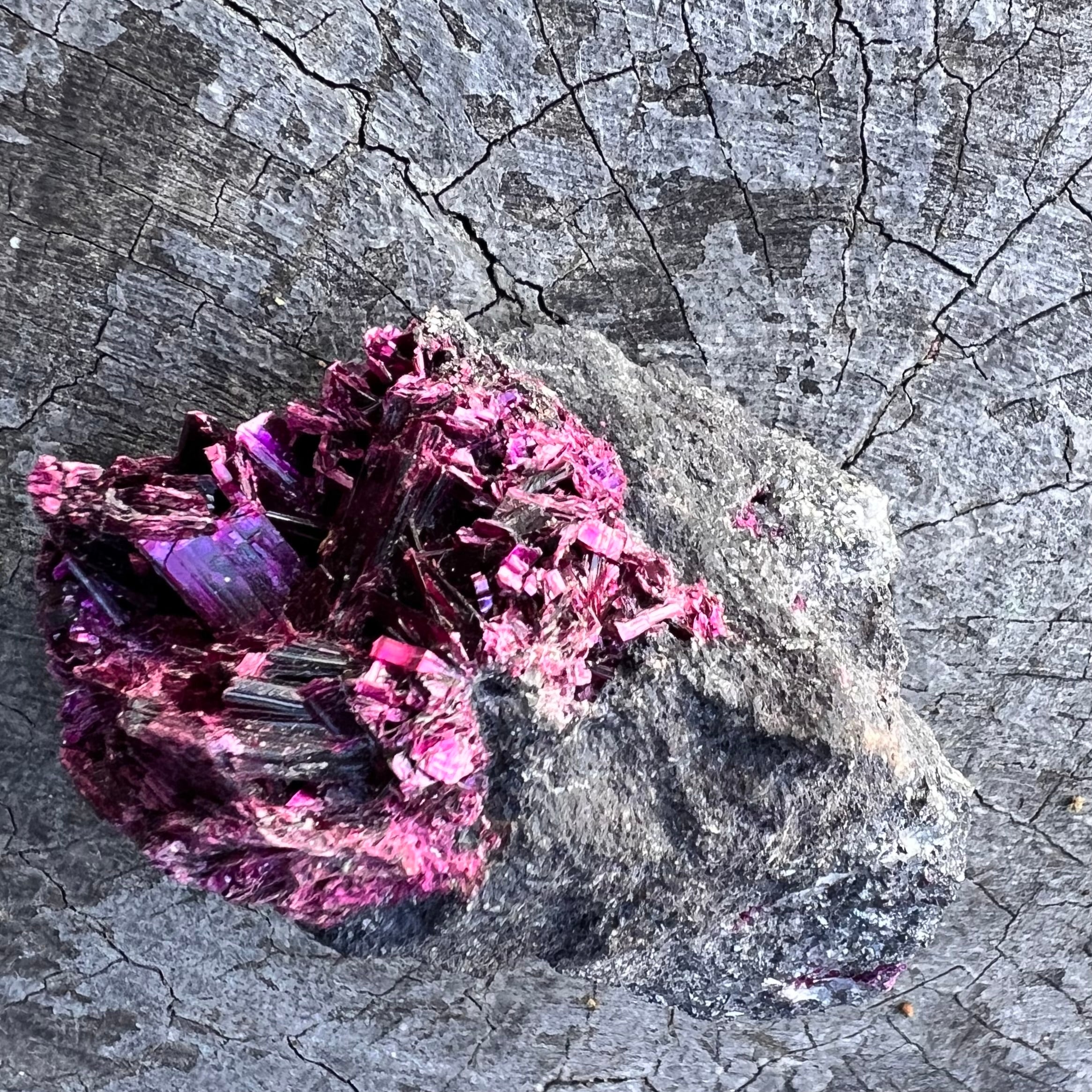 RARE… Red Vivianite ~ Etherite ~ Red Calbaton on Matrix