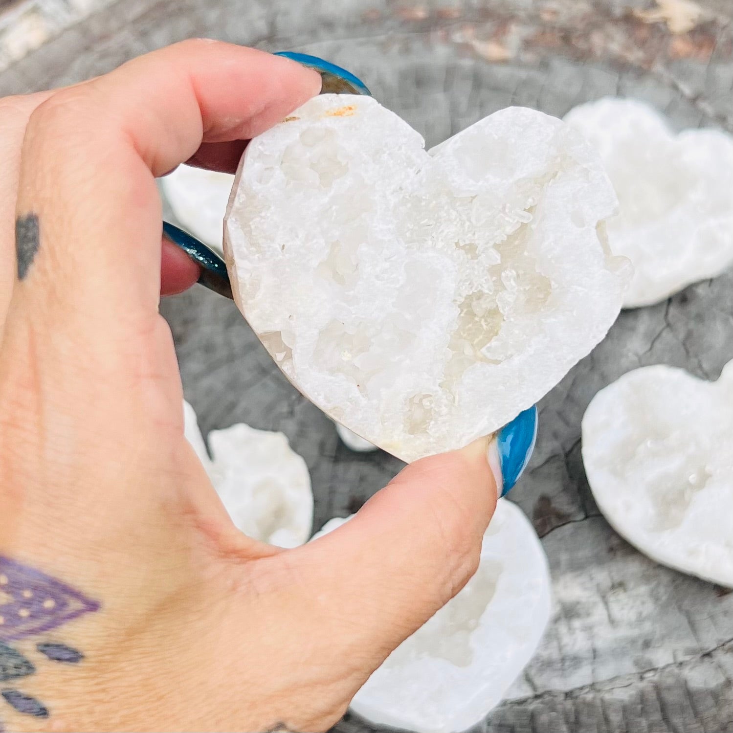 Clear Quartz Heart Geode