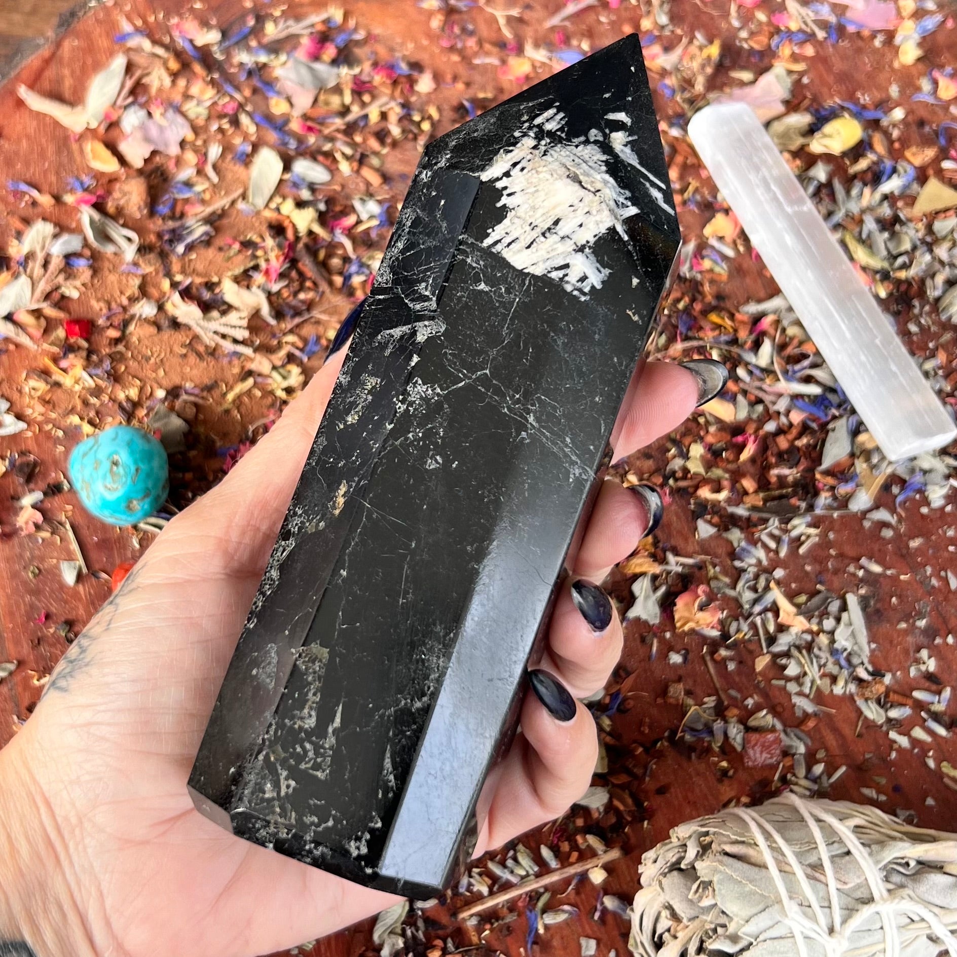 Black Tourmaline Large Generator Tower