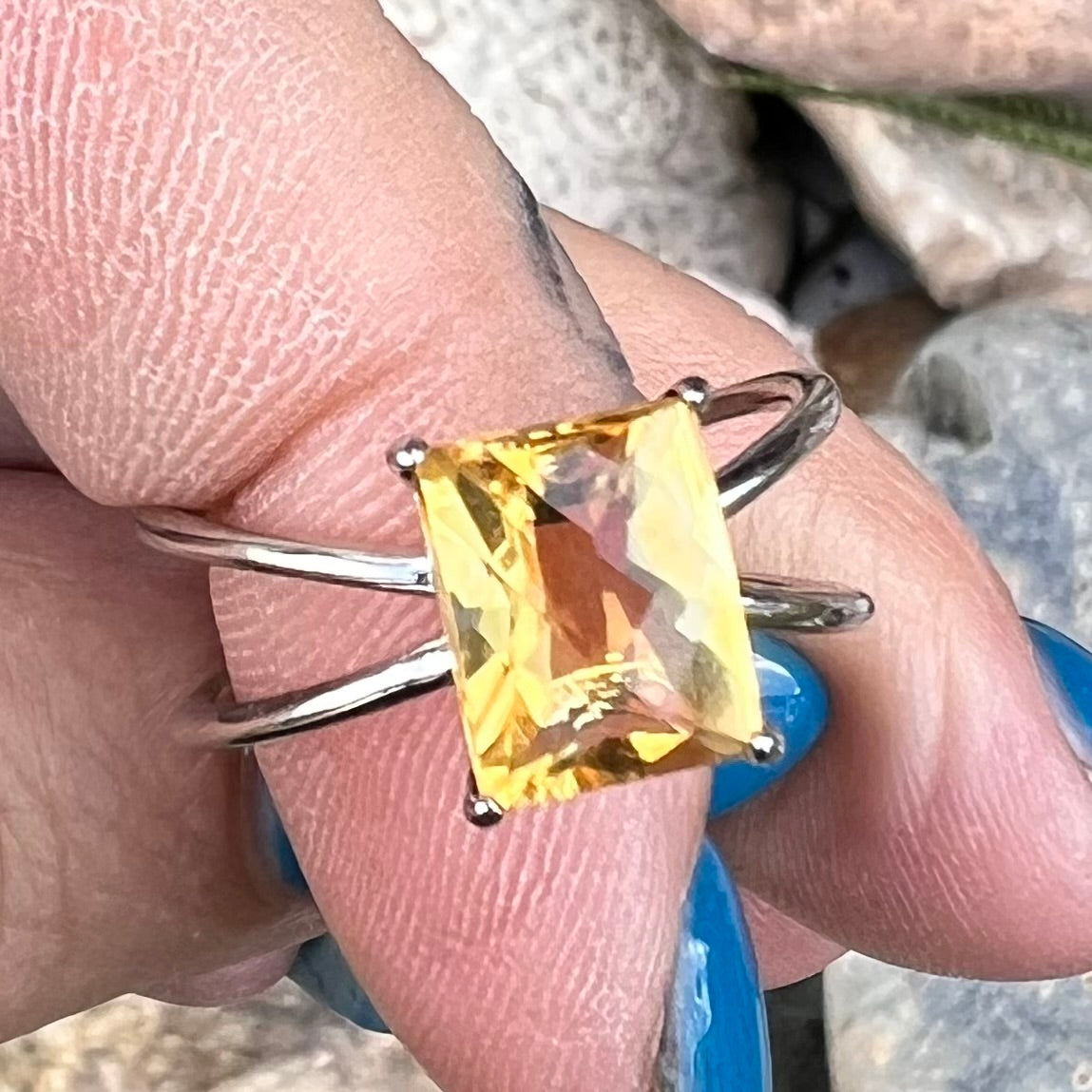 Citrine Sterling Silver Ring ~ 9