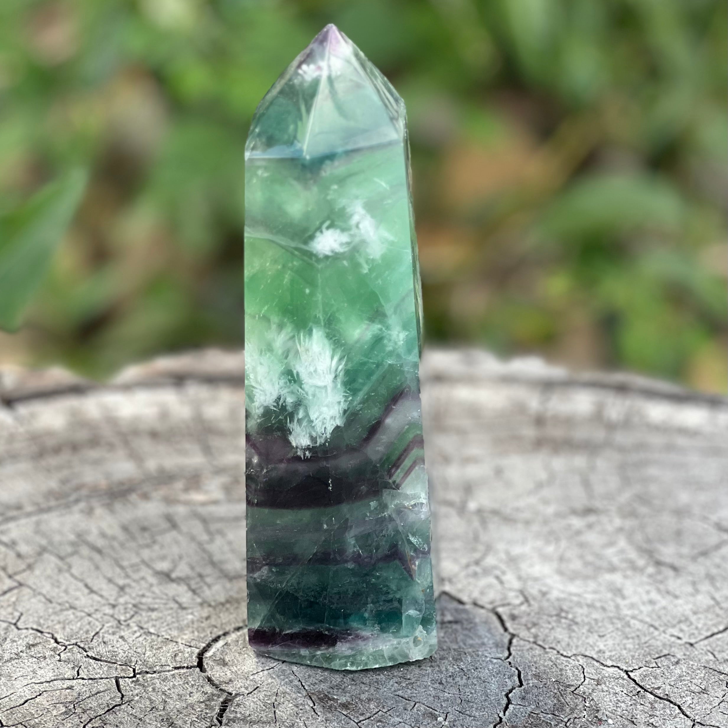 Rainbow Snowflake Fluorite Generator Point