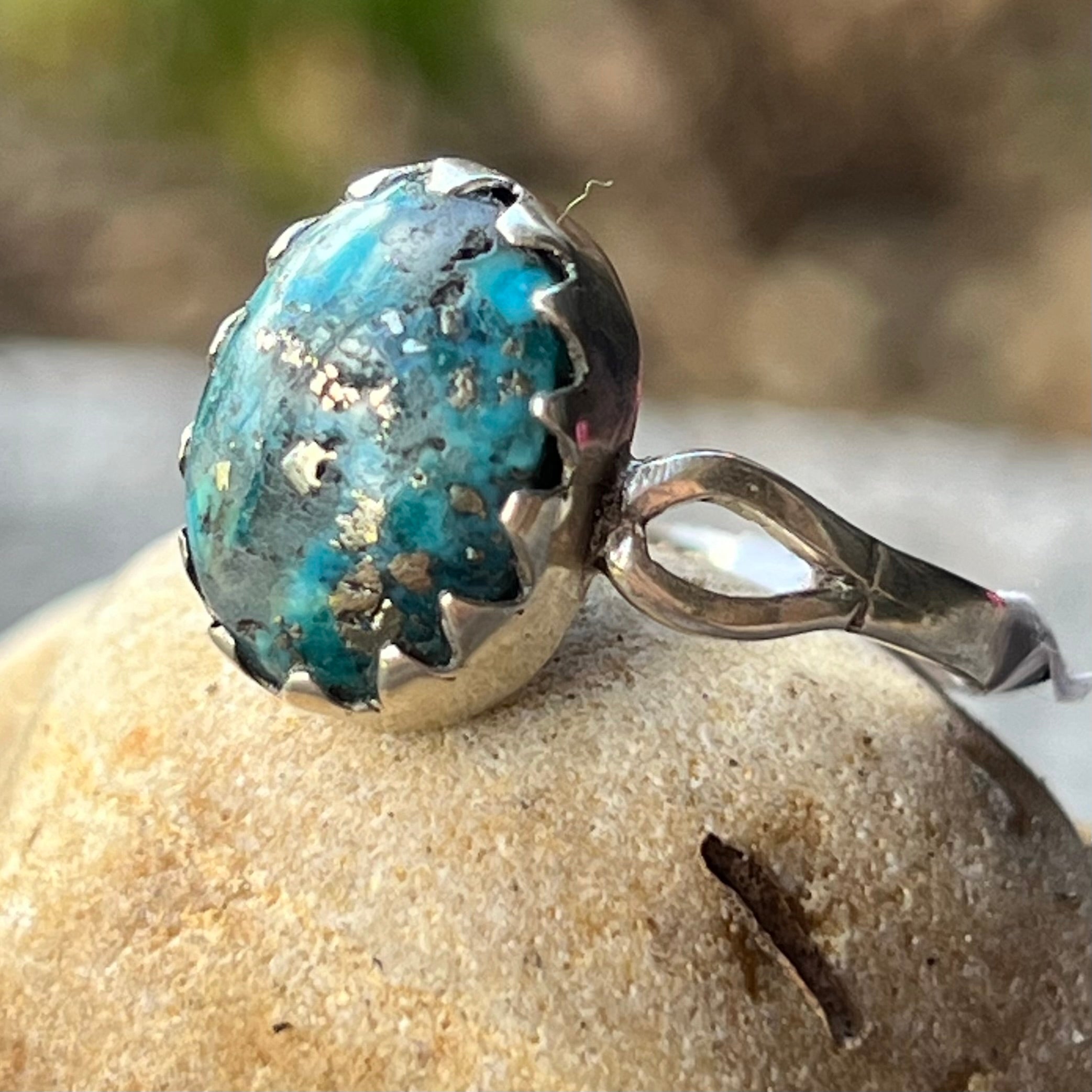 Turquoise ~ Sterling Silver Ring ~ Size 9