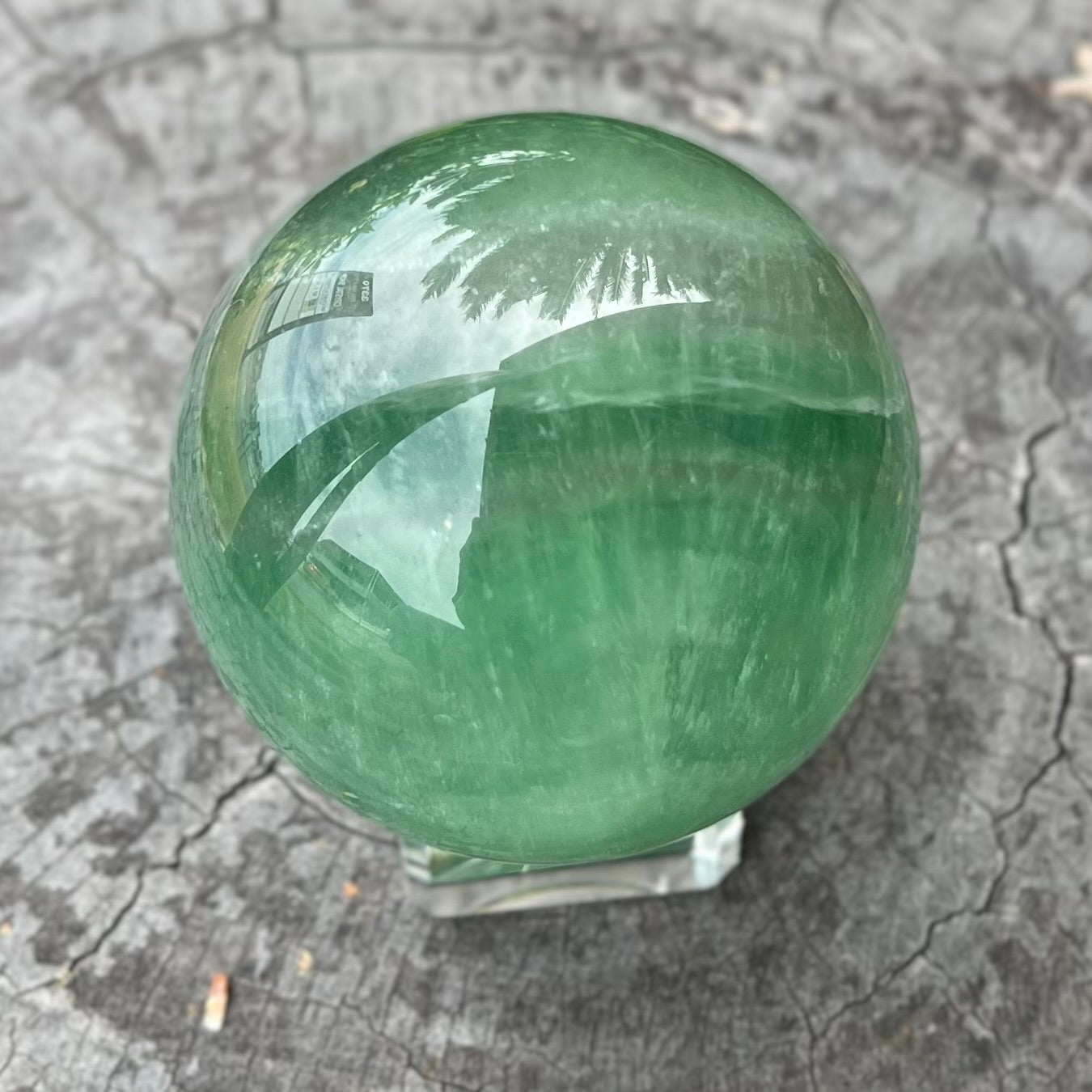 Green Fluorite Sphere