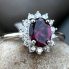 Rhodolite Garnet ~ Sterling Silver Ring ~ size 9