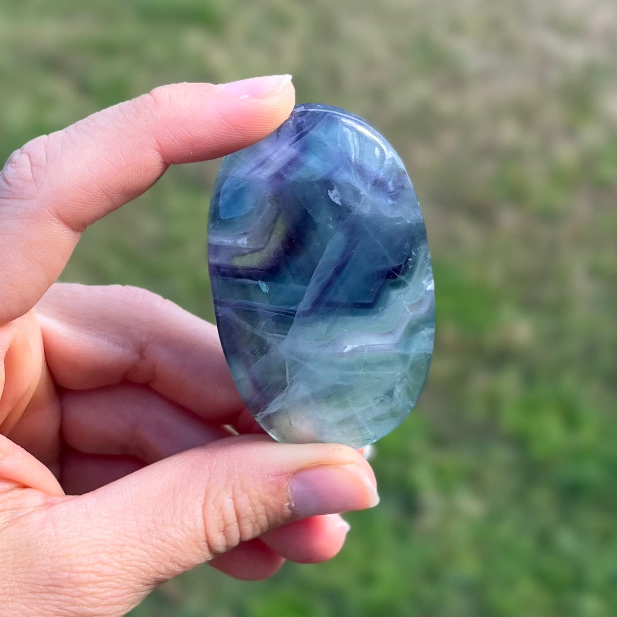 Rainbow Fluorite Palmstone