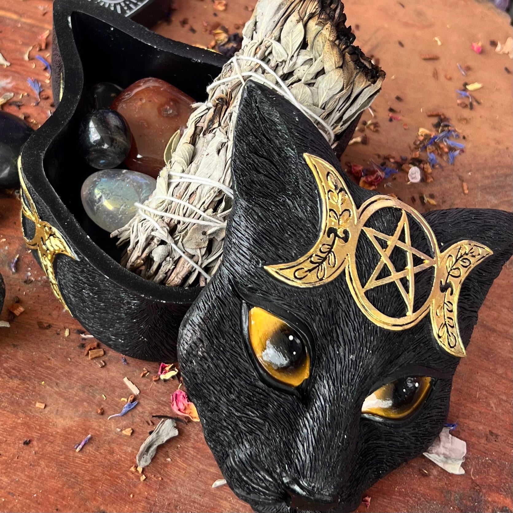 Mystical Cat Trinket Box