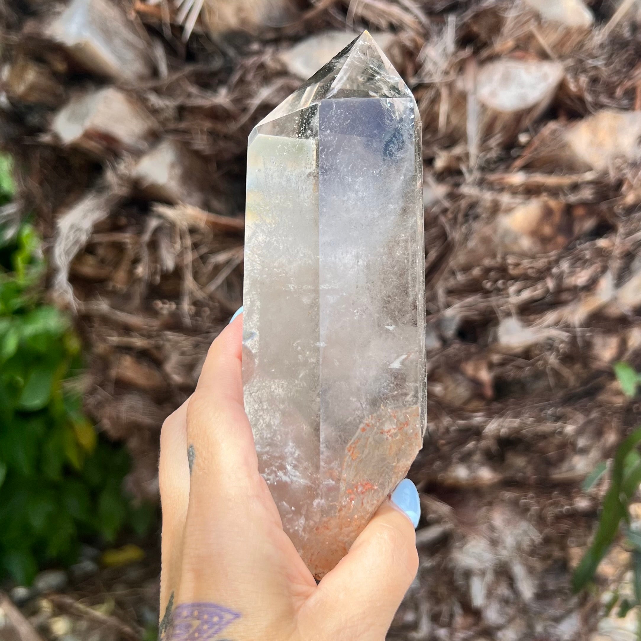 Garden Quartz Semi Raw Generator Point