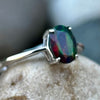 Black Opal ~ Sterling Silver Ring ~ Size 7~ 2