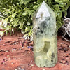 Prehnite Geode Tower