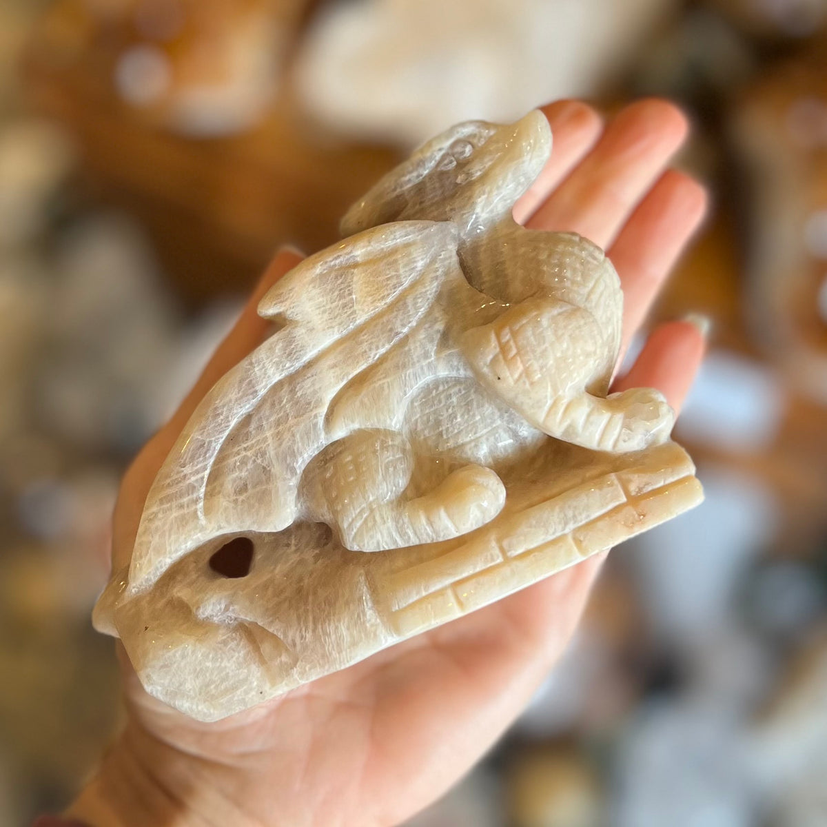 Dragon Carving ~ Moonstone