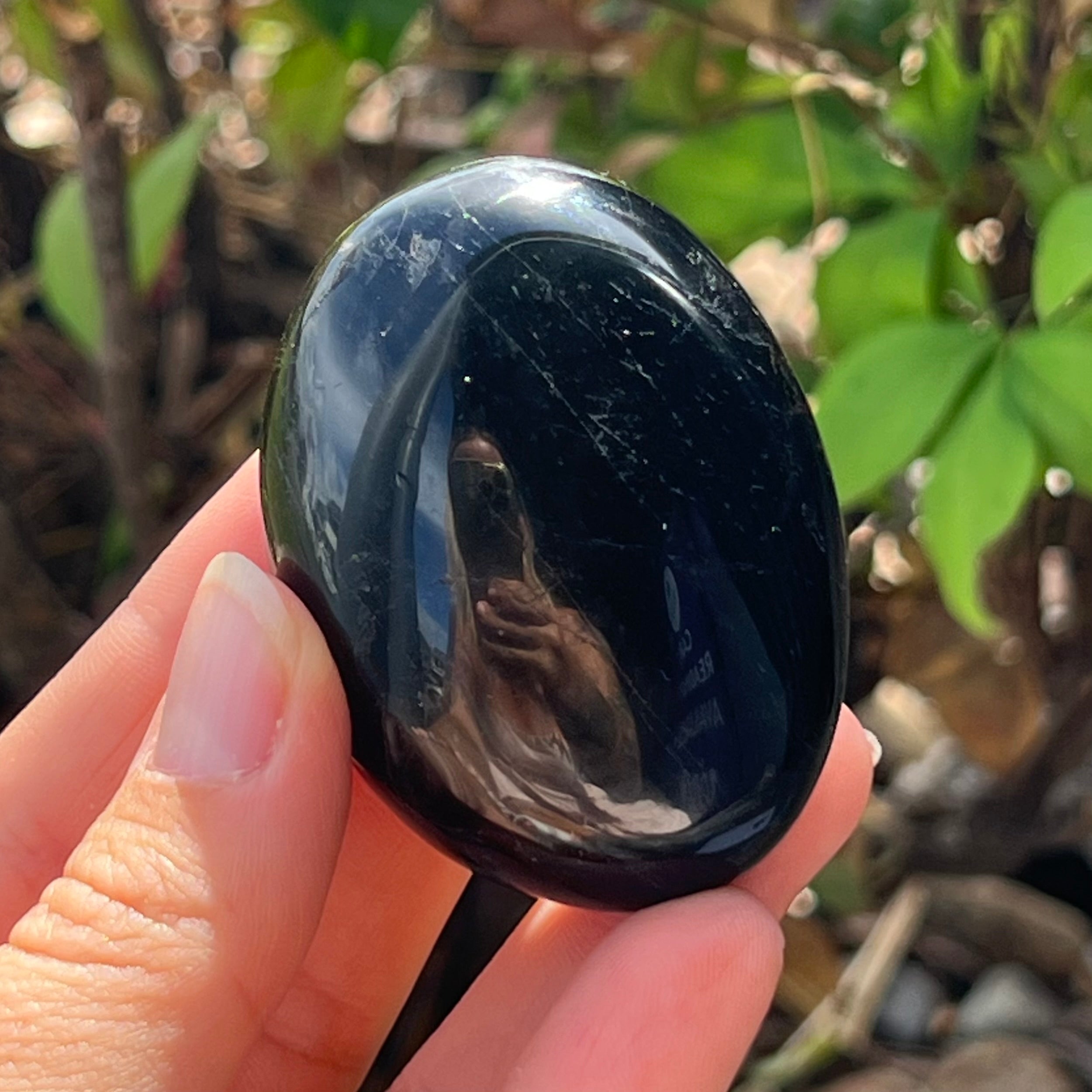 Black Tourmaline Palm Stone