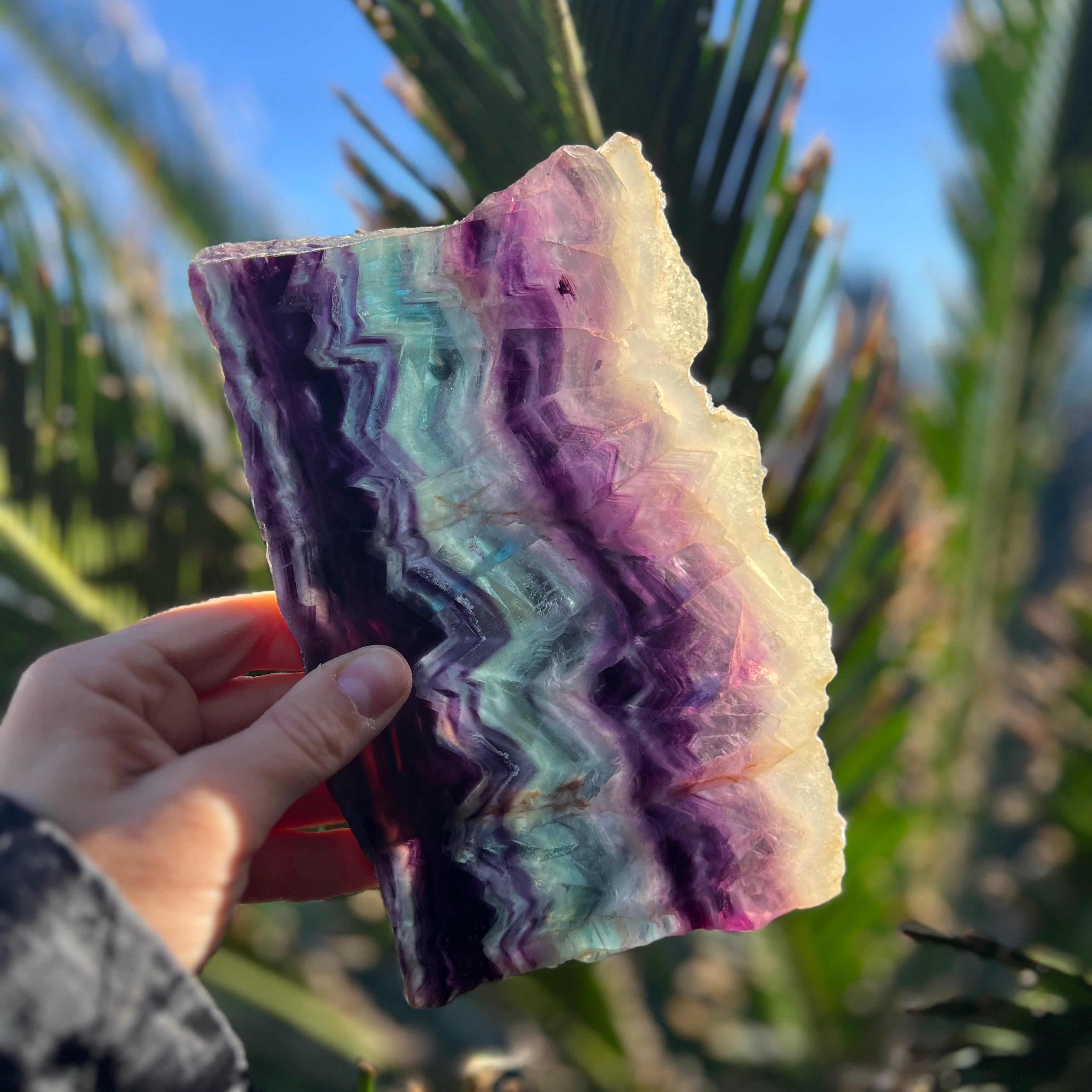 Rainbow Fluorite Slab