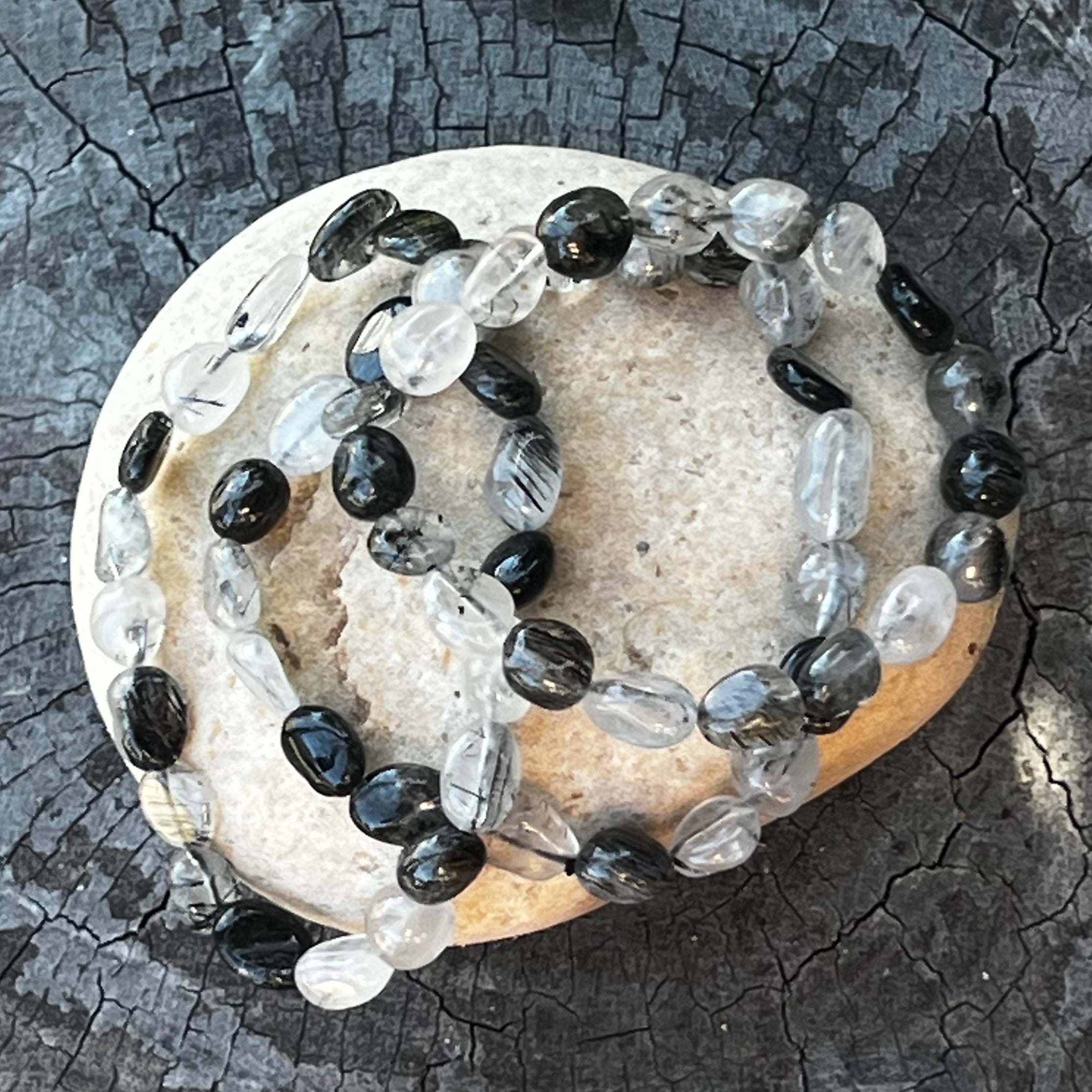 Tourmaline in Quartz ~ Bracelet
