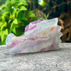 Rainbow Fluorite Dragon Head Carving