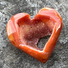 Carnelian Geode Heart ~ 7