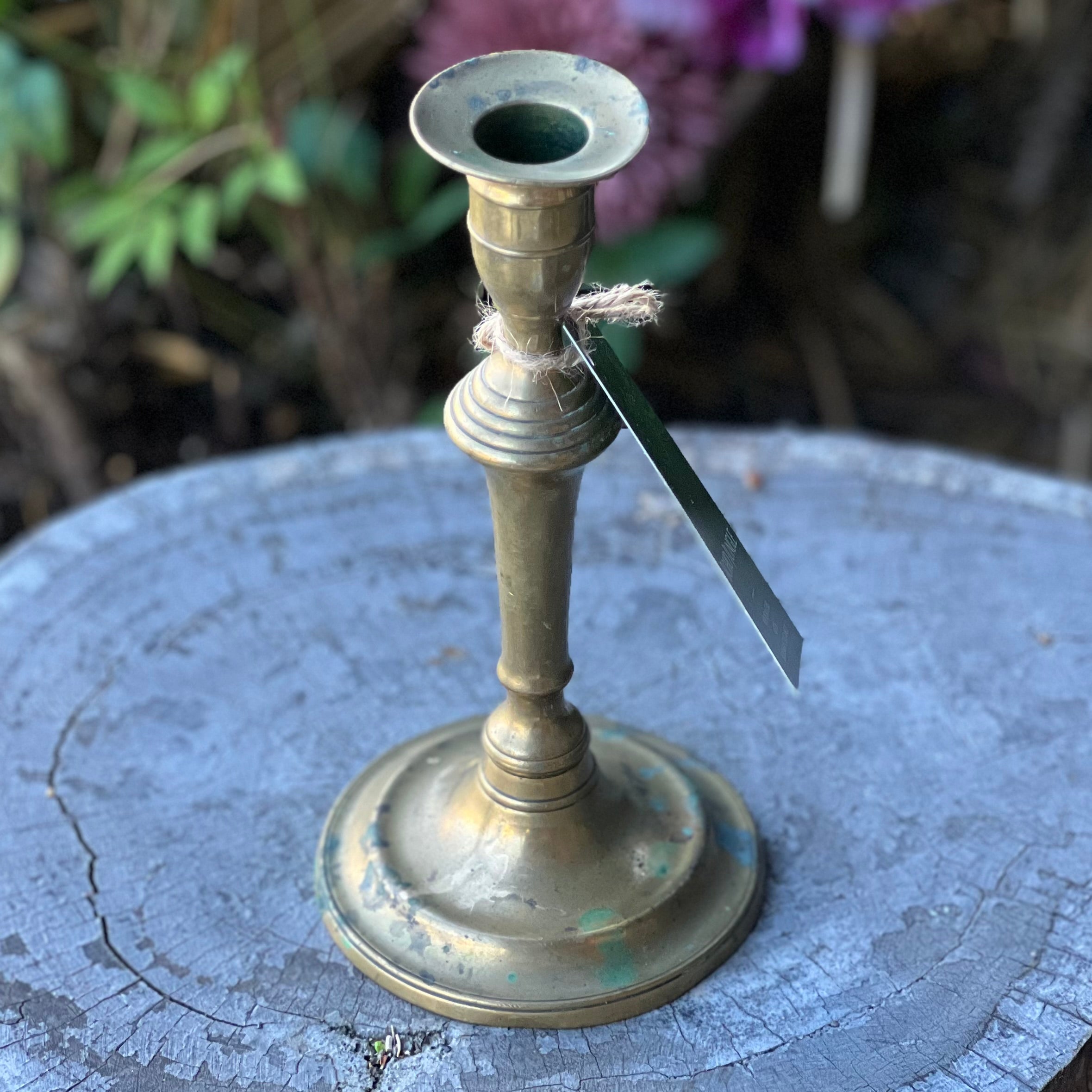 Boho Jungle ~ Vintage Brass Candle Holder - Sphere Holder Decor