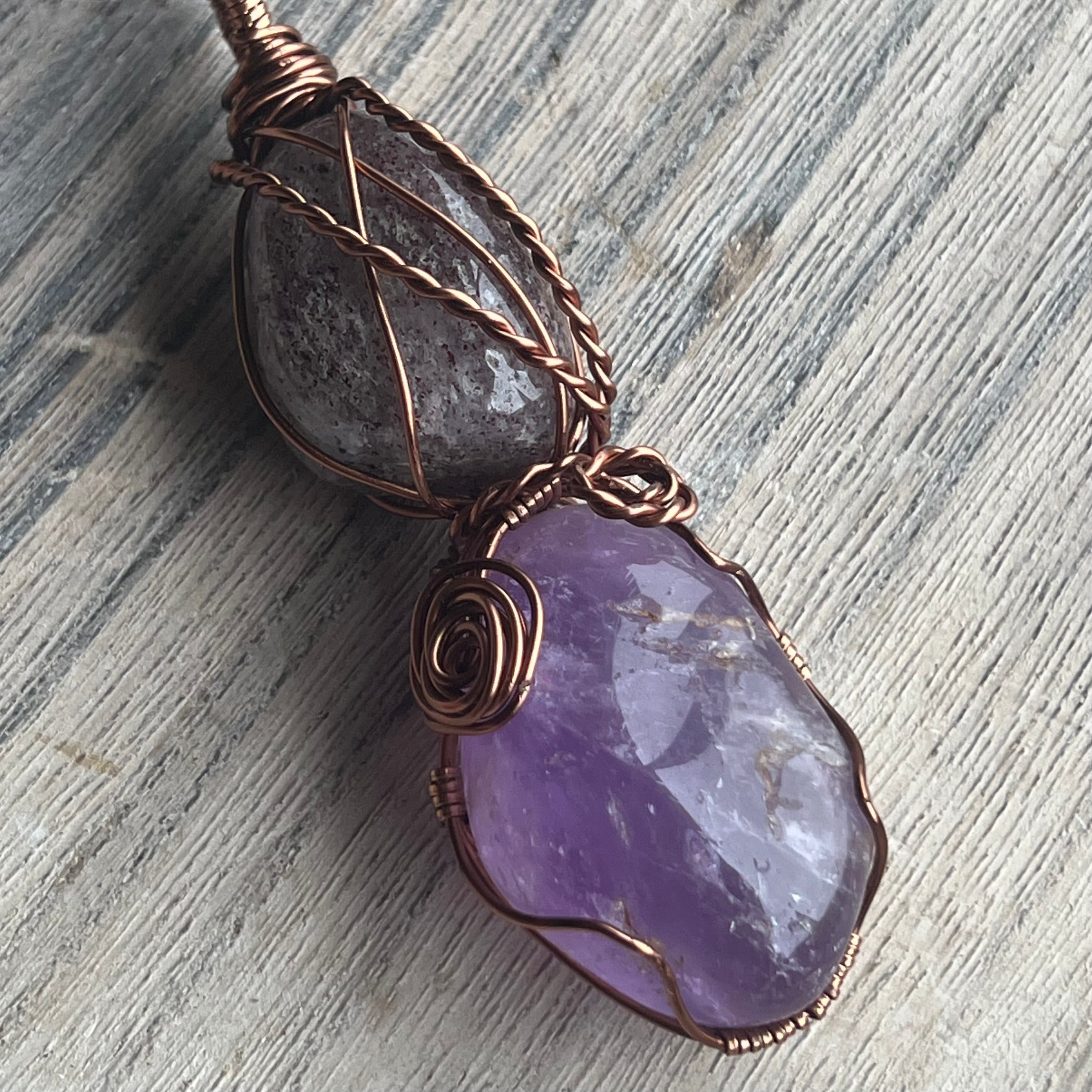 Muse Forged ~ Artesian Amethyst & Lepidolite Necklace