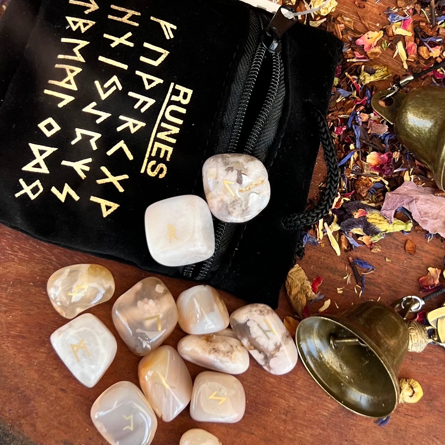 Runes ~ Flower Agate