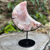 Pink Amethyst Moon on Stand