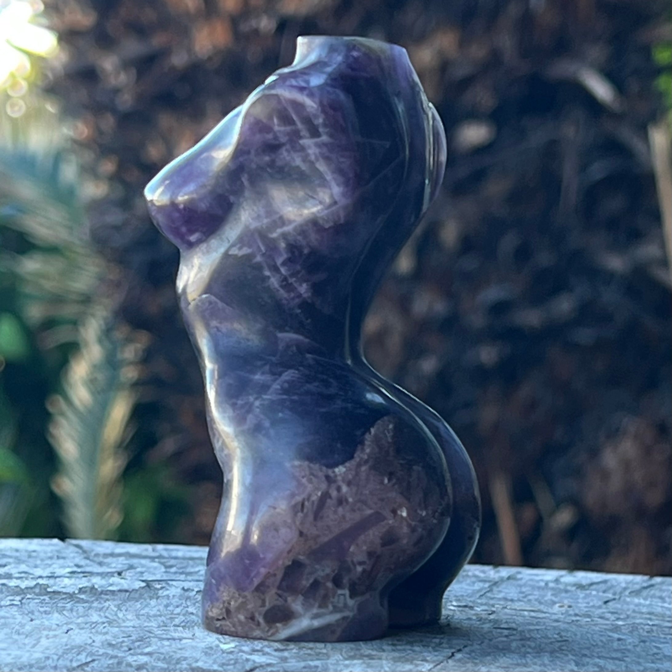 Amethyst Woman Lady Body Carving