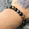 Hematite, Obsidian & Tiger Eye ~ Triple Protection Bracelet