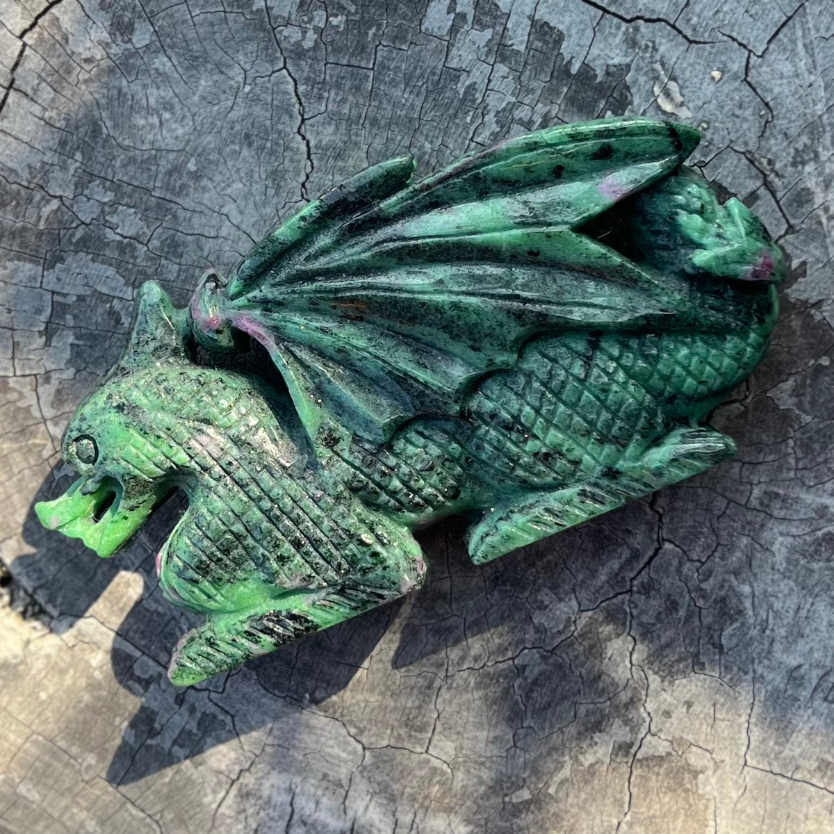 SALE ~ Ruby in Zoisite ~ Dragon Carving