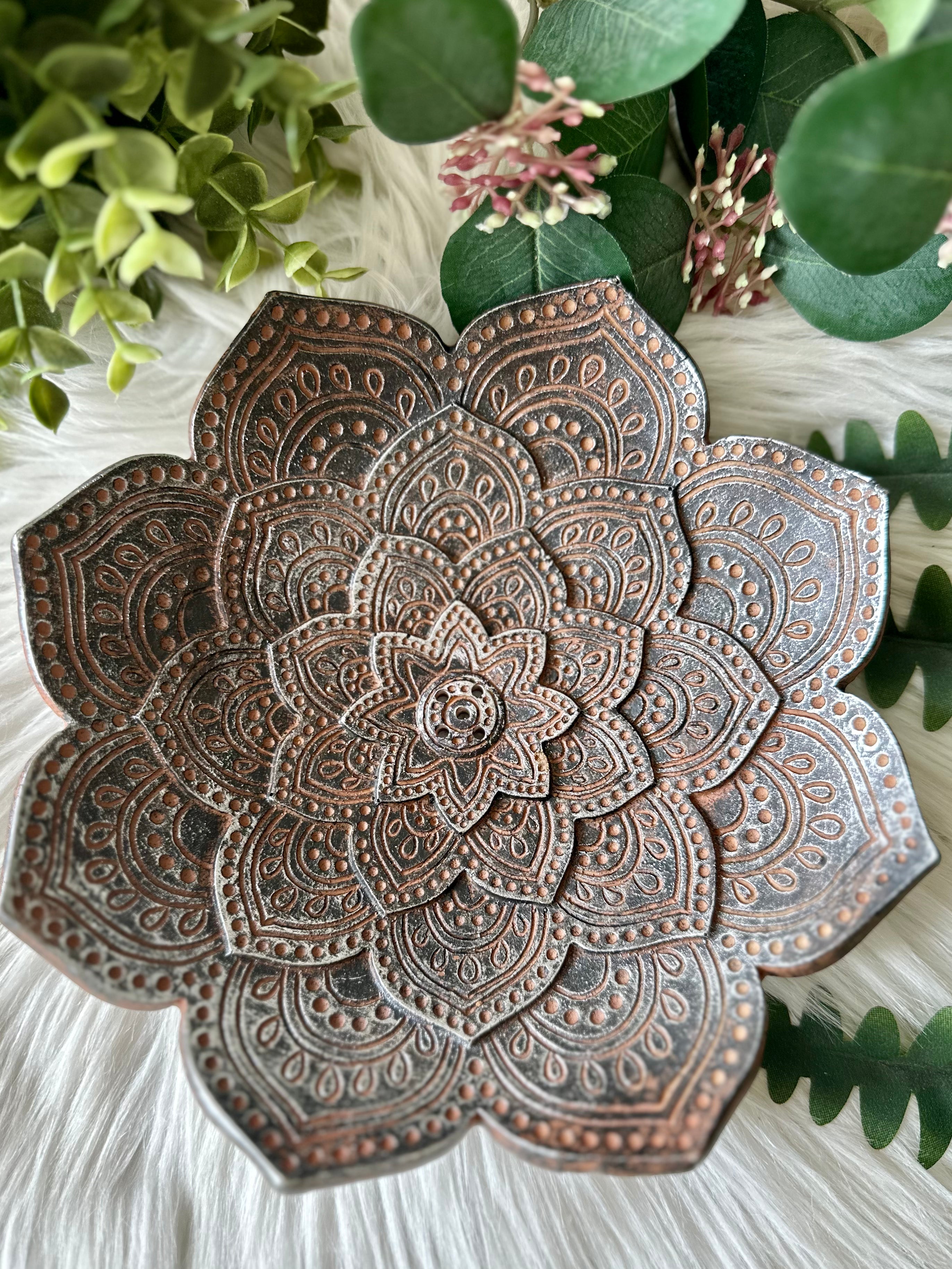 Lotus Incense Holder Plate Large - Muse Crystals & Mystical Gifts