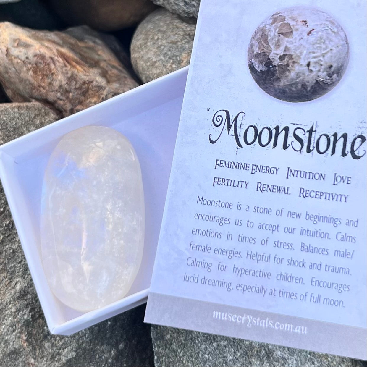 Rainbow Moonstone ~ Specialty Boxed Crystal