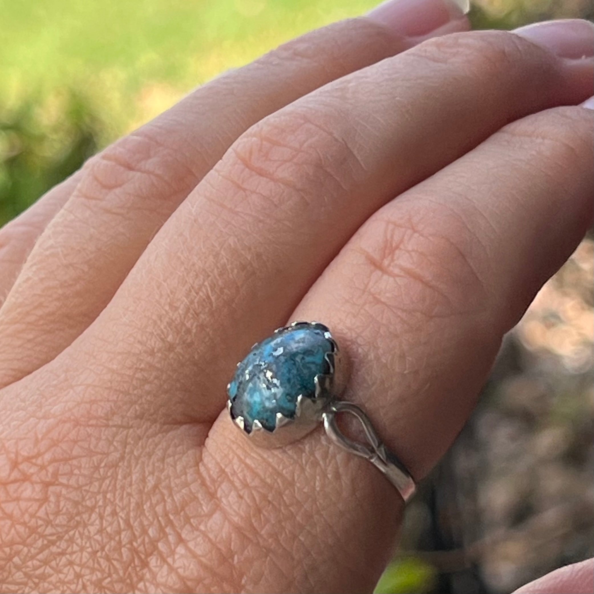 Turquoise ~ Sterling Silver Ring ~ Size 9
