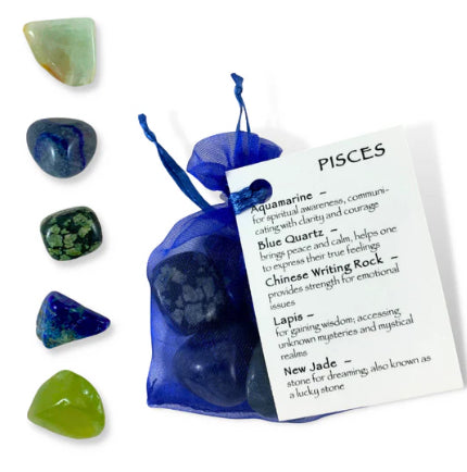 Pisces Zodiac Tumble Stone Bag