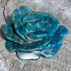 Blue Apatite Rose Carving