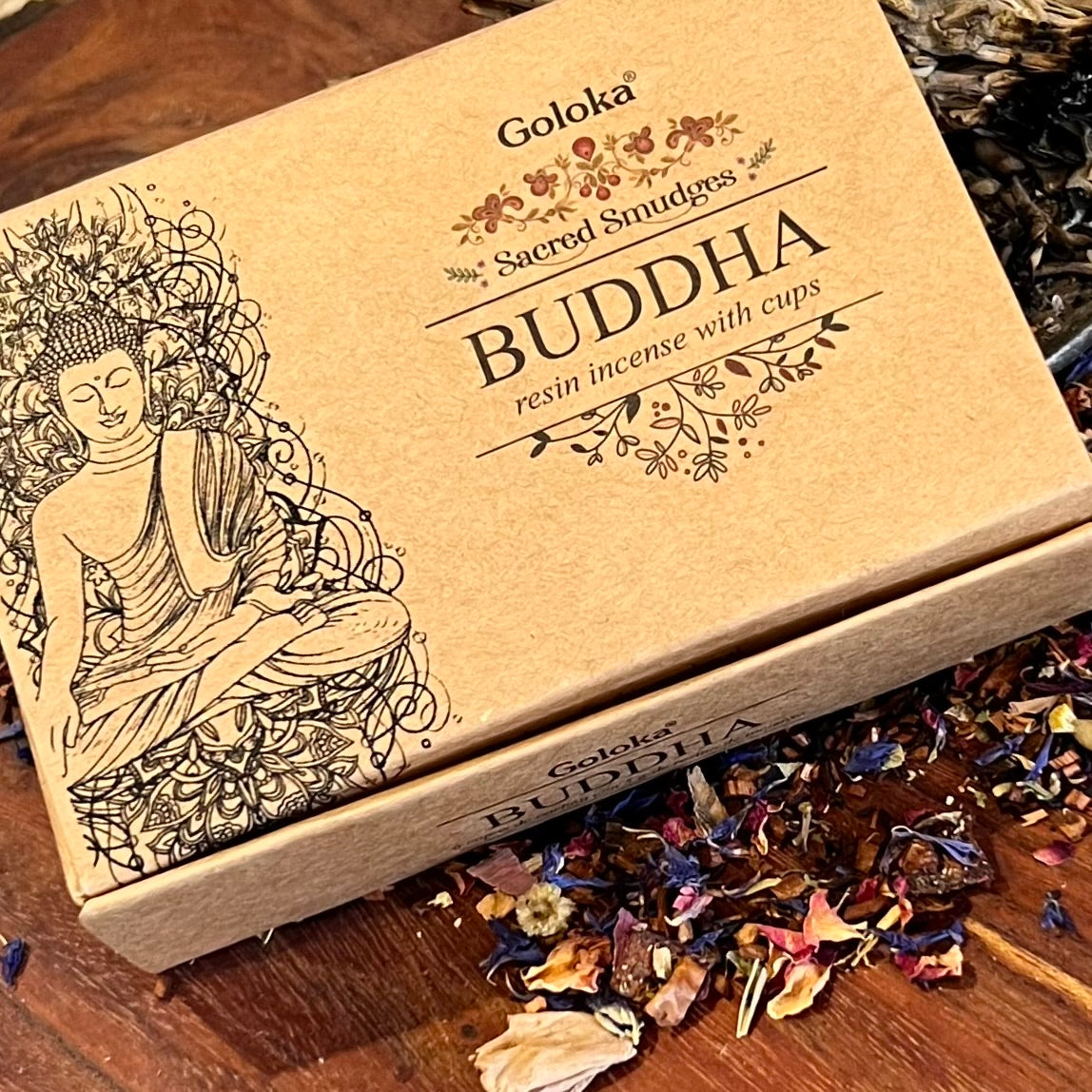 Buddha ~ Resin & Sage Incense Cleansing Charcoal Cups