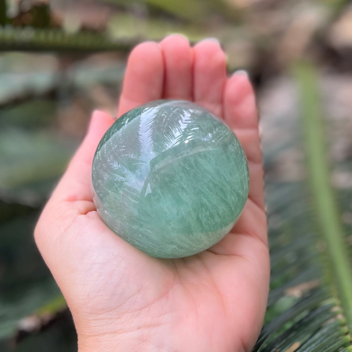 Inner Balancing Green Fluorite Sphere