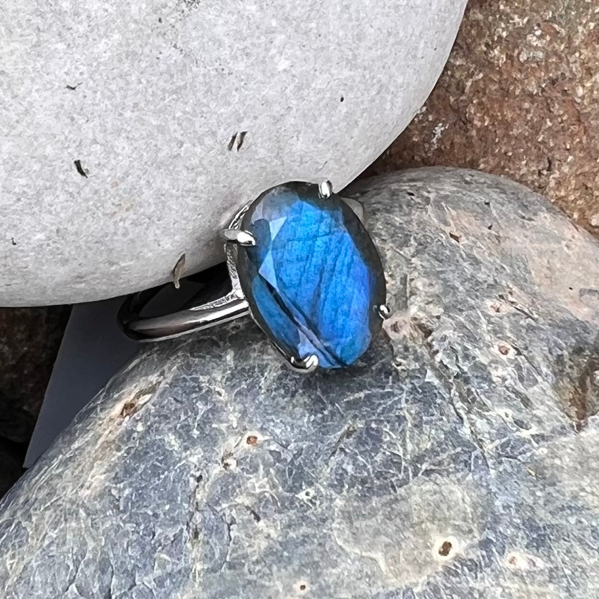Labradorite ~ Sterling Silver Ring ~ Size 8