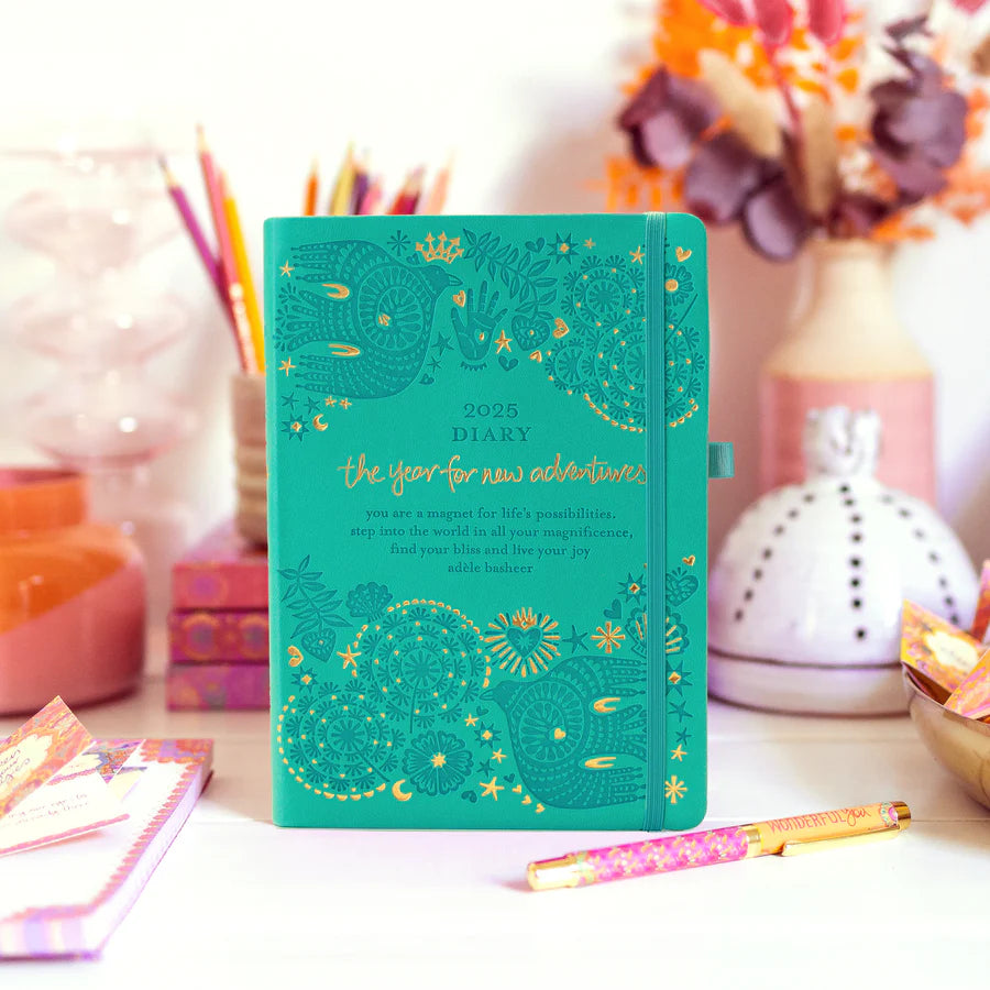 Intrinsic 2025 Diary Planner | The Year for New Adventures - Turquoise Twist