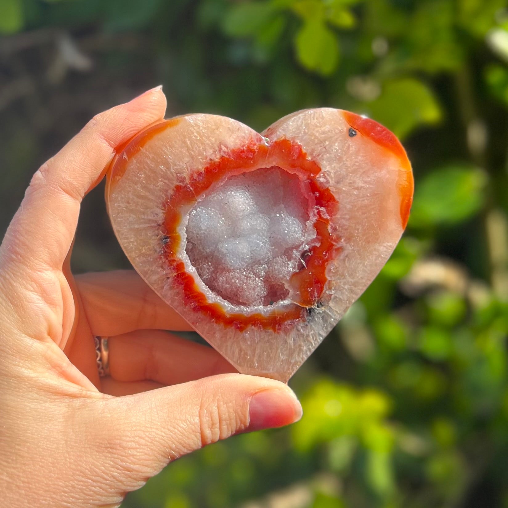 Carnelian Geode Heart