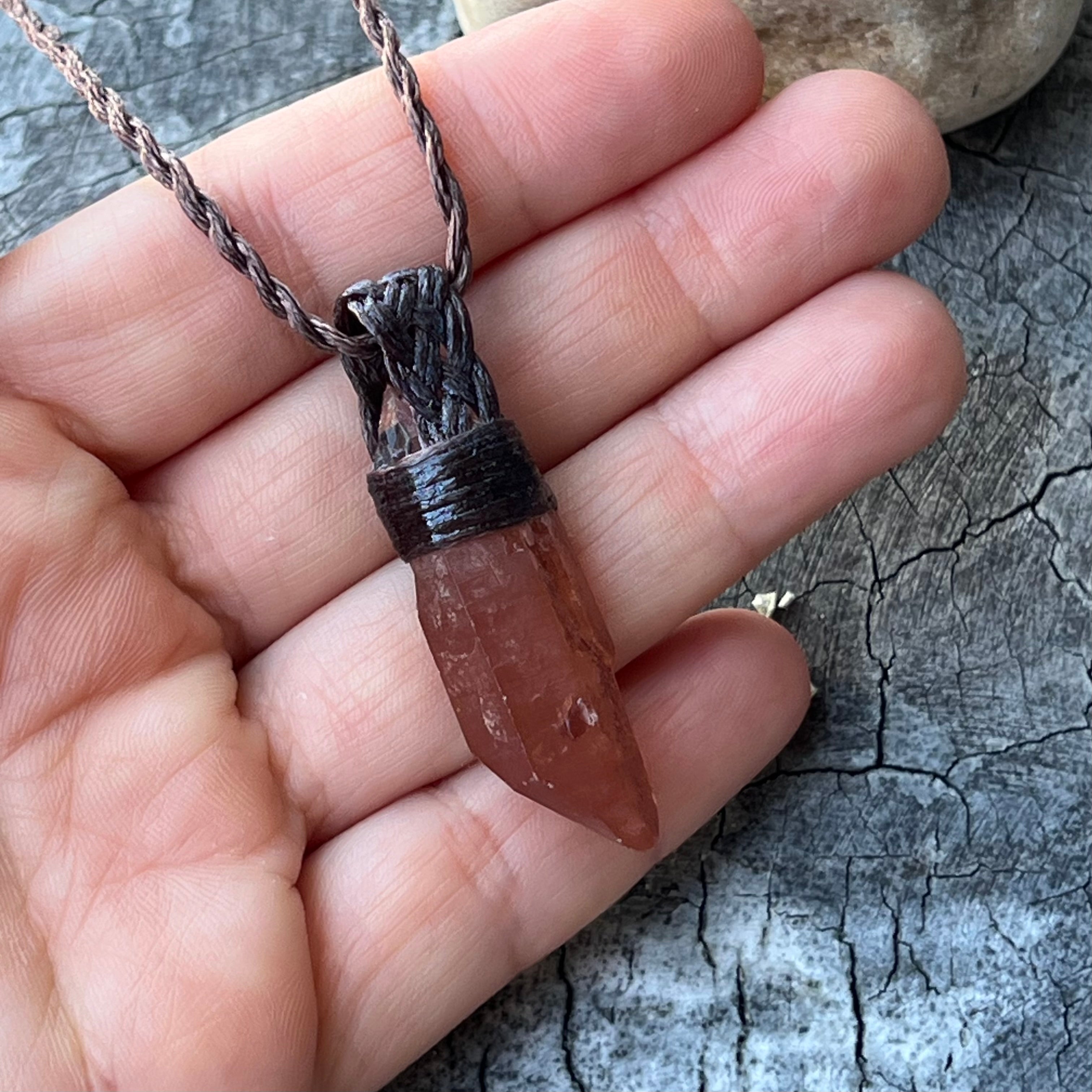 Muse Medicine ~ Double Terminated Tangerine Lemurian Quartz ~ Talisman