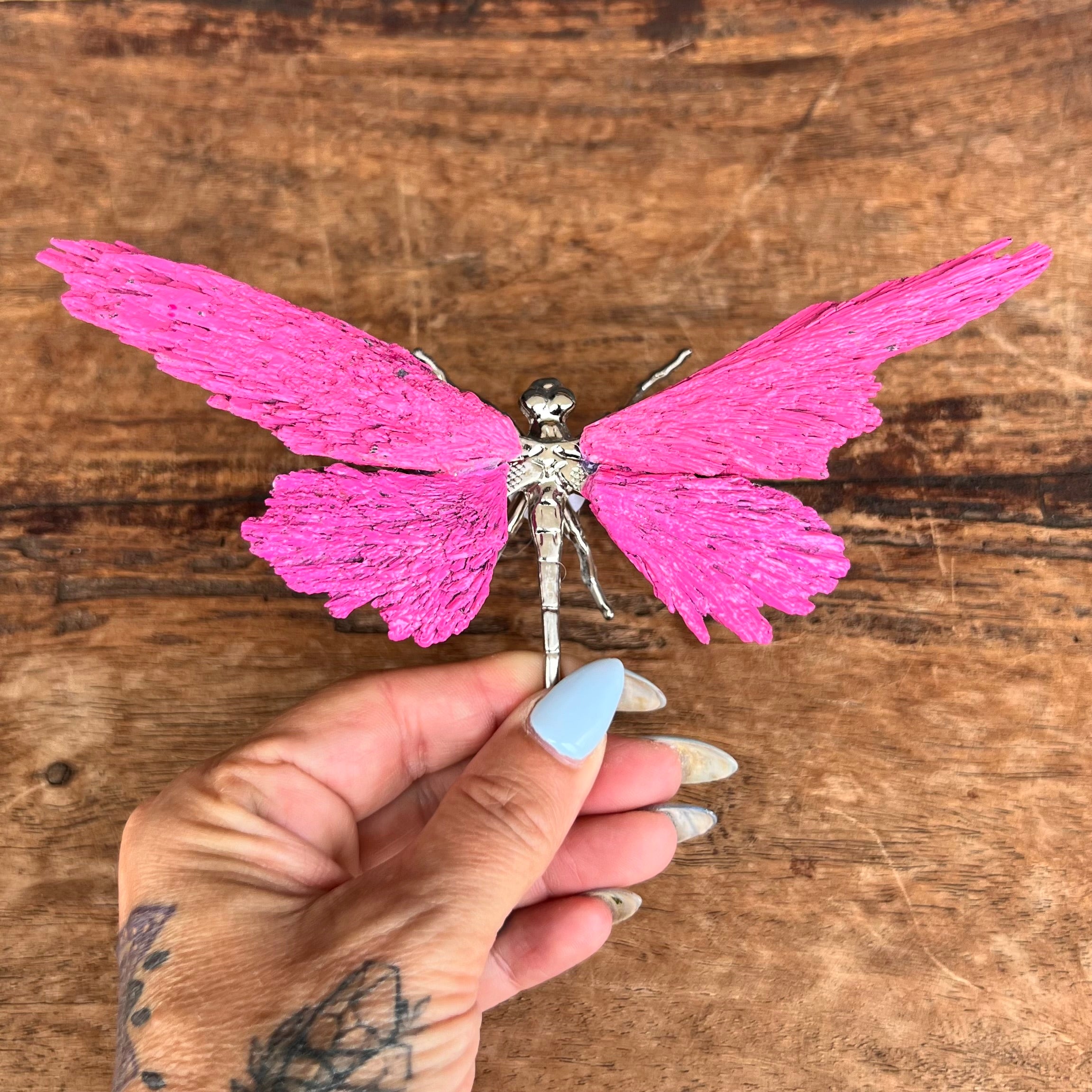 Dragon Fly ~ Kyanite Electroplate ~ Pink